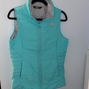 The North Face Aqua Blue Vest, girls XL